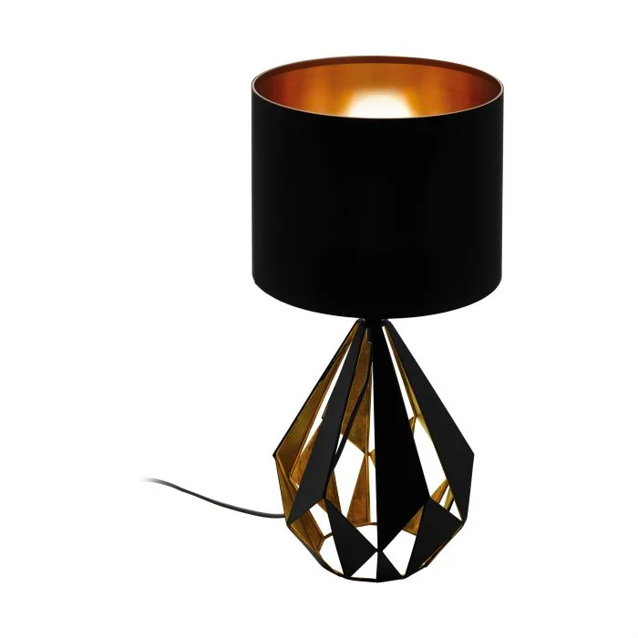 marble table lamps with a luxurious veined pattern for high end decormarble table lamps with a luxurious veined pattern for high end decorCarlton Black/Copper Prism Cut Table Lamp