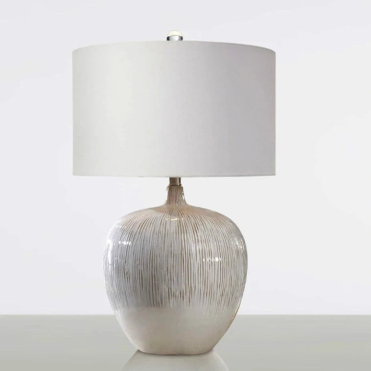 rustic farmhouse table lamps for cozy kitchensrustic farmhouse table lamps for cozy kitchensCarter Milk Ceramic Table Lamp (23")