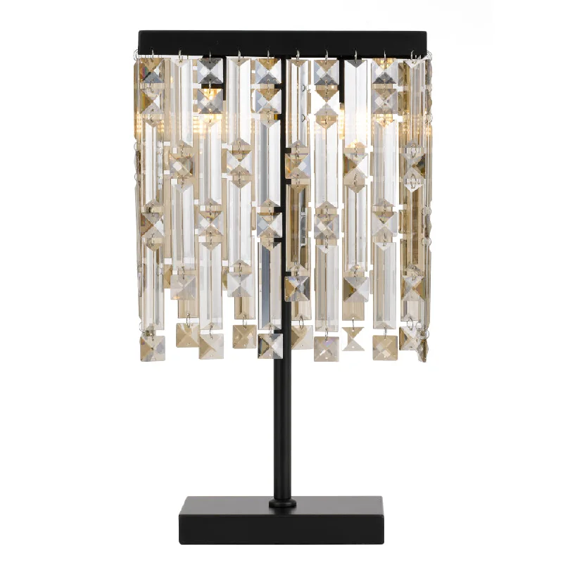 crystal table lamps with dazzling prisms for a glamorous effectcrystal table lamps with dazzling prisms for a glamorous effectCerone Black with Champagne Crystal Modern Elegant Table Lamp