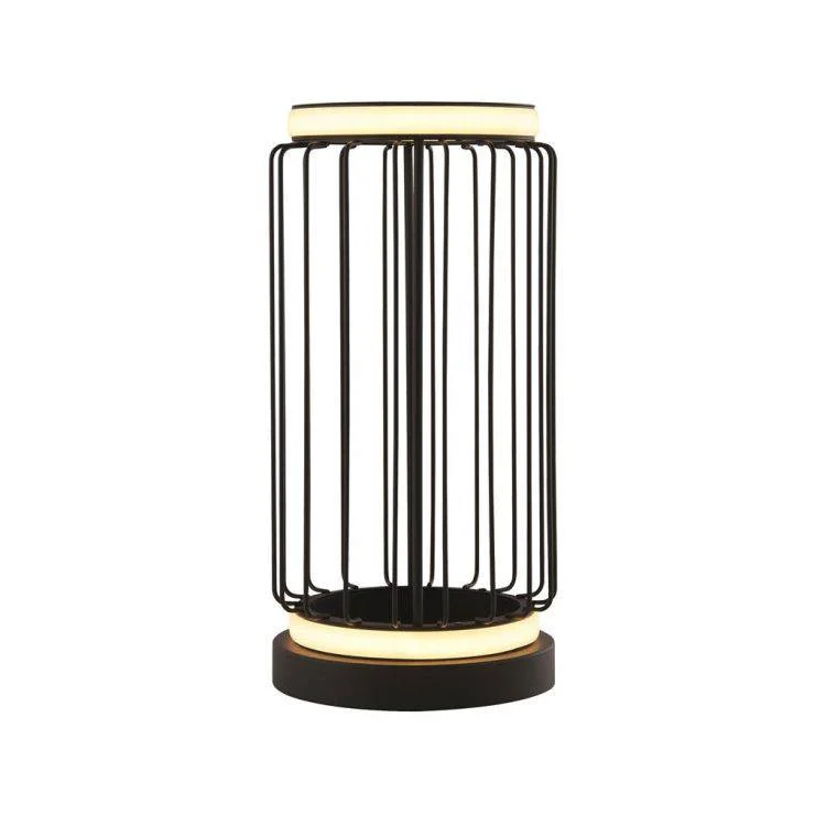 industrial style table lamps with exposed bulbs for loft apartmentsindustrial style table lamps with exposed bulbs for loft apartmentsCircolo Cage LED Table Lamp - Black Metal