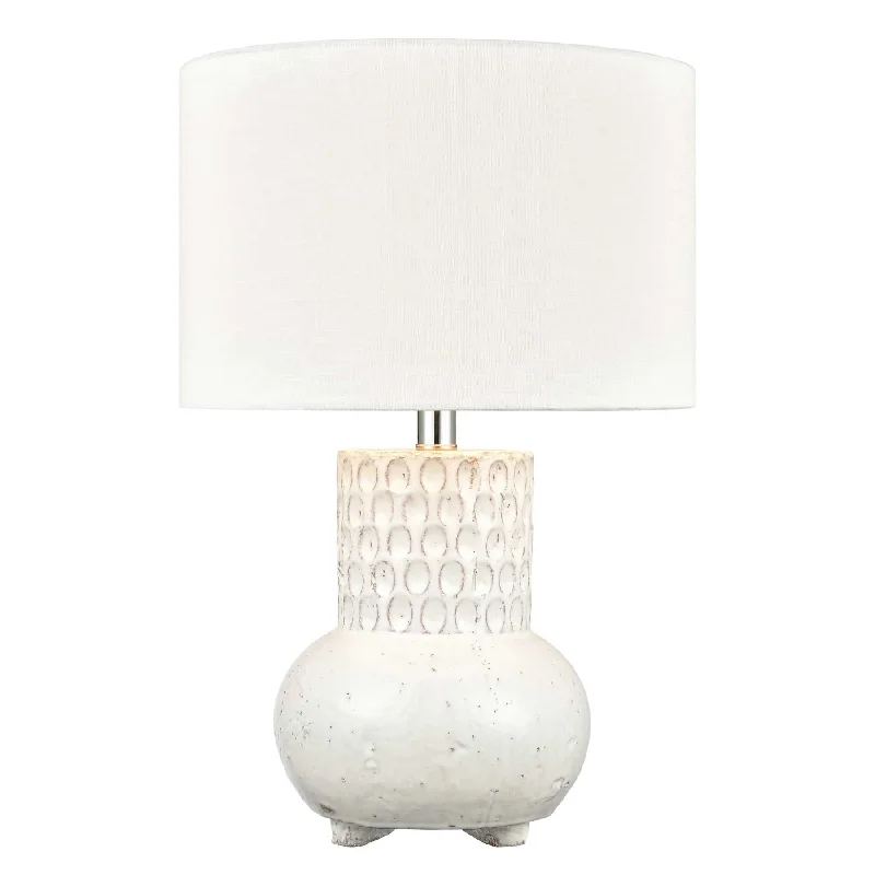 fabric table lamps with a linen shade for a relaxed and breathable lookfabric table lamps with a linen shade for a relaxed and breathable lookDelia 21'' High 1-Light Table Lamp - White By ELK
