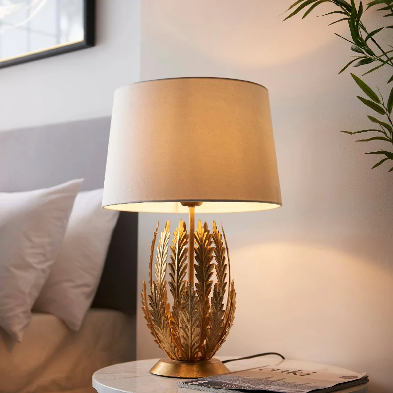 mid century modern table lamps with iconic designs for a stylish studymid century modern table lamps with iconic designs for a stylish studyDelphine Table Lamp Gold Leaf w/ Ivory Shade