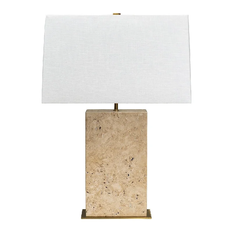 glass table lamps with a frosted surface for soft light diffusionglass table lamps with a frosted surface for soft light diffusionDominique Travertine Table Lamp