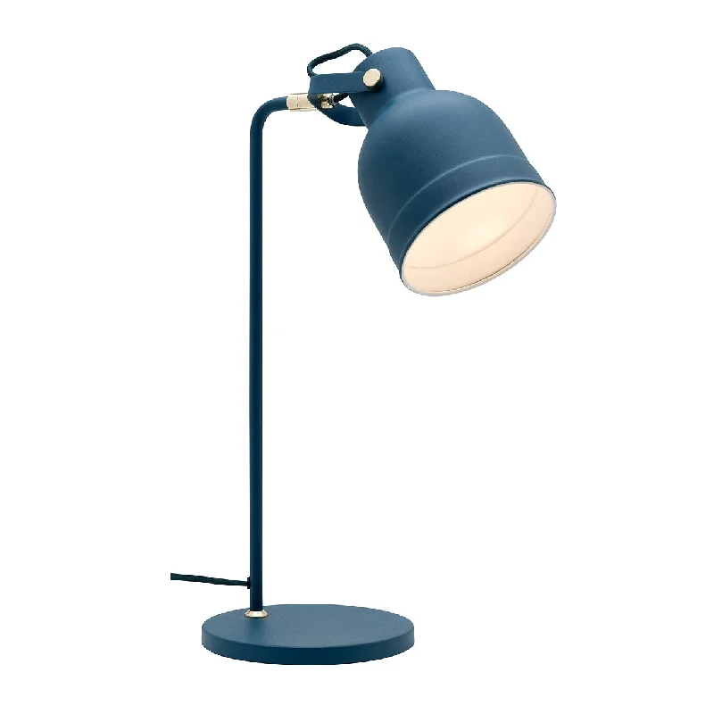 bohemian table lamps with colorful patterns for eclectic bedroomsbohemian table lamps with colorful patterns for eclectic bedroomsElliot Navy Blue with Brass Trims Table Desk Lamp