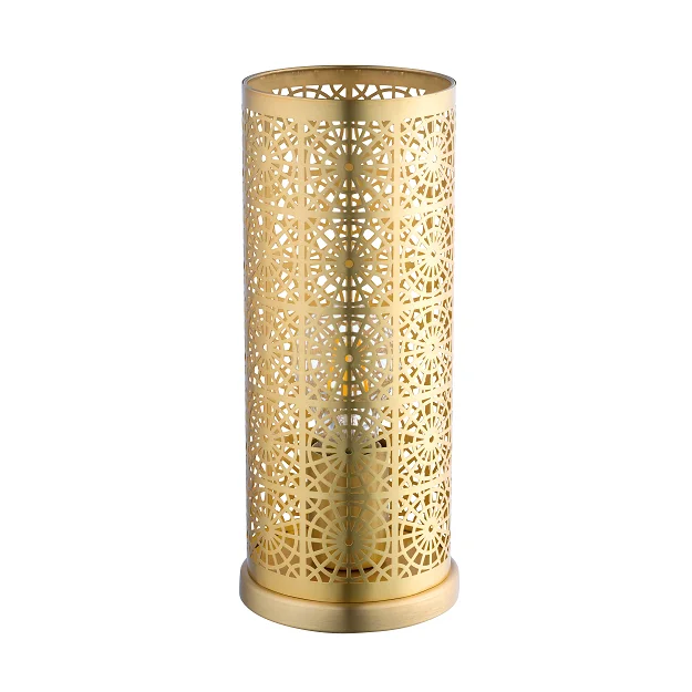 industrial style table lamps with exposed bulbs for loft apartmentsindustrial style table lamps with exposed bulbs for loft apartmentsBocal Satin Brass Radial Laser Cut Cylinder Table Lamp