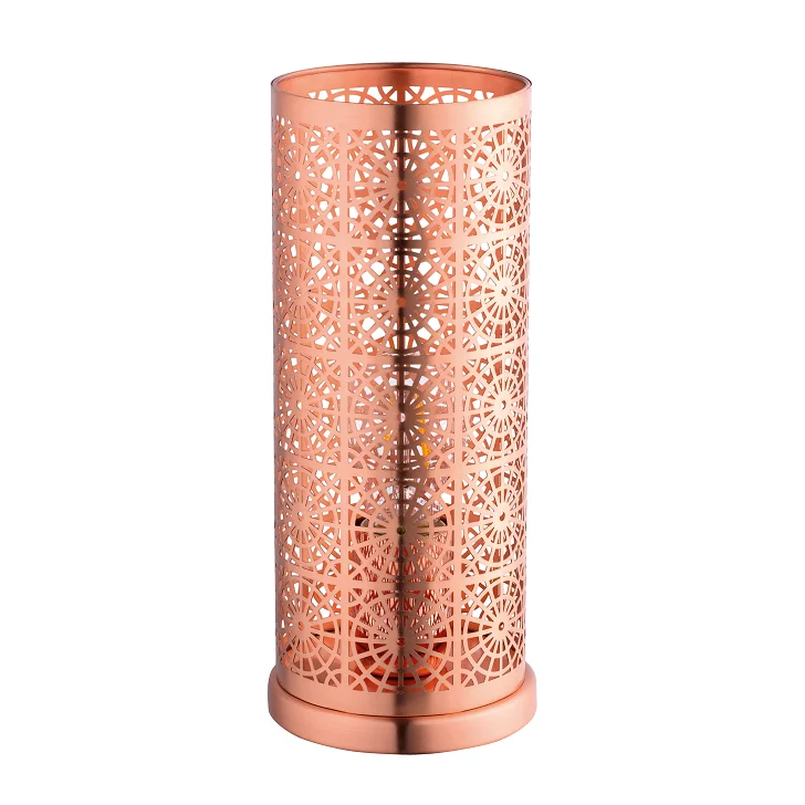 industrial style table lamps with exposed bulbs for loft apartmentsindustrial style table lamps with exposed bulbs for loft apartmentsBocal Brushed Copper Radial Laser Cut Cylinder Table Lamp
