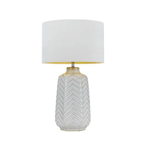 coastal style table lamps with nautical elements for beach housescoastal style table lamps with nautical elements for beach housesEsmo Zigzag Ceramic Hex Base Table Lamp