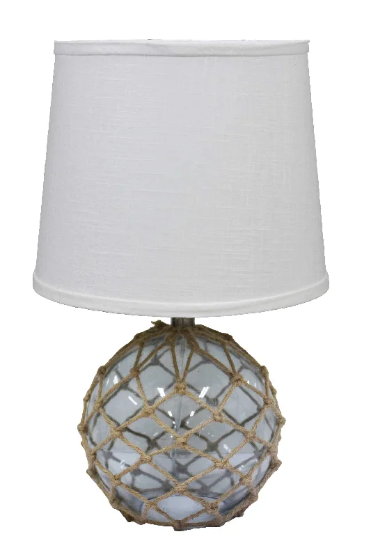 modern minimalist table lamps for contemporary living roomsmodern minimalist table lamps for contemporary living roomsGlass and Net Finish Table Lamp with White Linen Shade By Homeroots