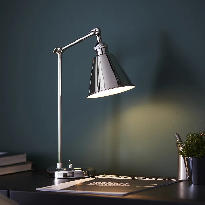leather table lamps with a distressed texture for a rugged charmleather table lamps with a distressed texture for a rugged charmGlomma Table Lamp Bright Nickel