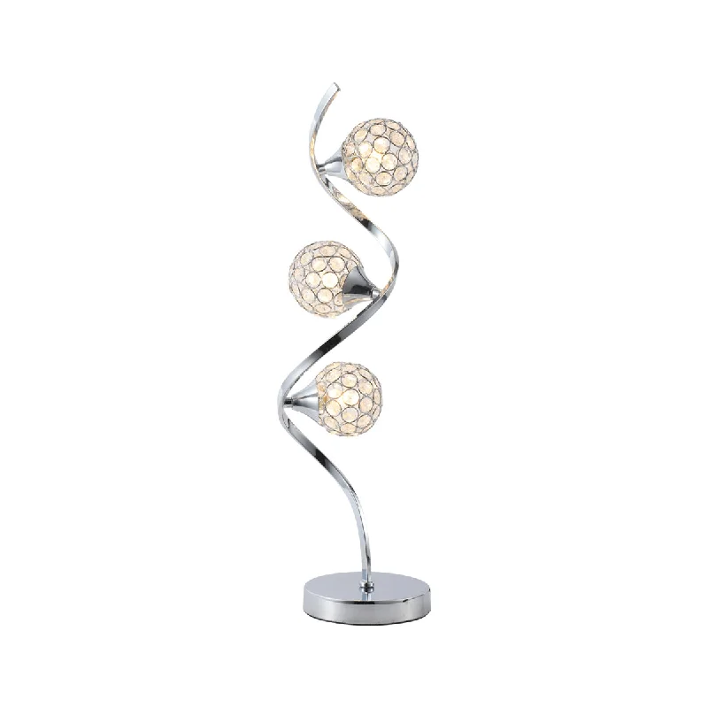 marble table lamps with a luxurious veined pattern for high end decormarble table lamps with a luxurious veined pattern for high end decorGordon Chrome and Crystal 3 Light Table Lamp