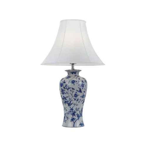 rustic farmhouse table lamps for cozy kitchensrustic farmhouse table lamps for cozy kitchensHulong Blue and White Bird and Flower Vase Table Lamp