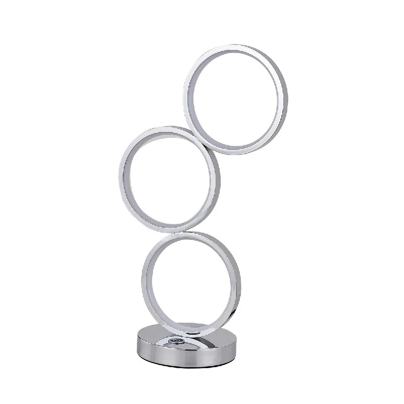 coastal style table lamps with nautical elements for beach housescoastal style table lamps with nautical elements for beach housesIva Chrome LED 3 Ring Contemporary Table Lamp