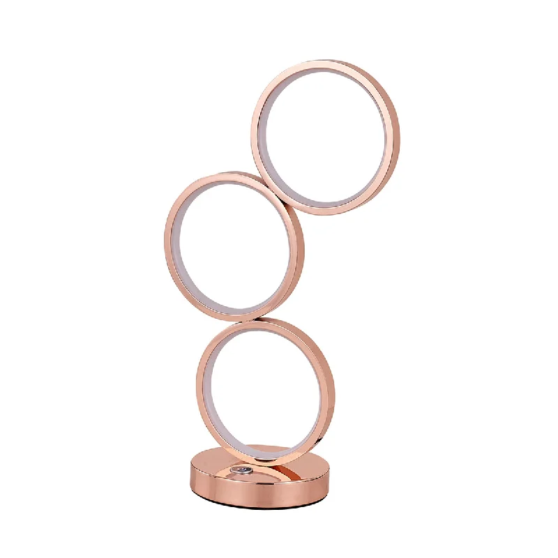industrial style table lamps with exposed bulbs for loft apartmentsindustrial style table lamps with exposed bulbs for loft apartmentsIva Rose Gold LED 3 Ring Contemporary Table Lamp
