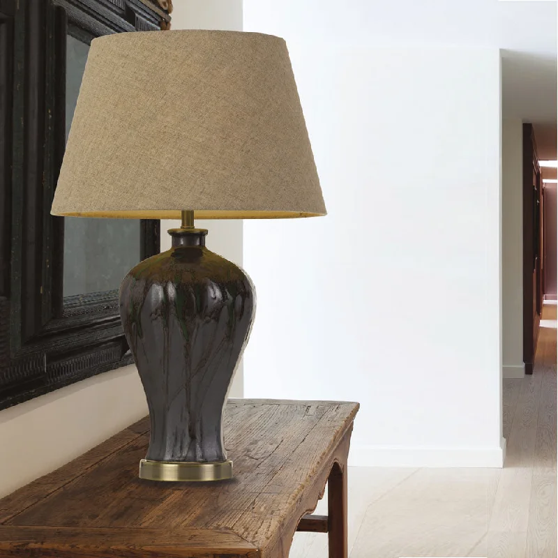 marble table lamps with a luxurious veined pattern for high end decormarble table lamps with a luxurious veined pattern for high end decorKathy Glazed Green Table Lamp