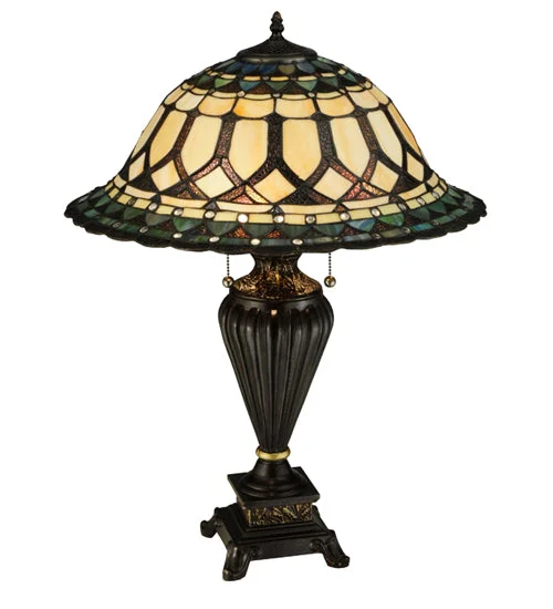 gothic style table lamps with dark finishes for a mysterious lookgothic style table lamps with dark finishes for a mysterious lookMeyda Lighting 134536 28"H Aello Table Lamp