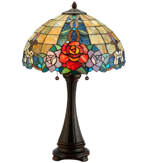 rustic farmhouse table lamps for cozy kitchensrustic farmhouse table lamps for cozy kitchensMeyda Lighting 138121 25"H Rose Vine Table Lamp