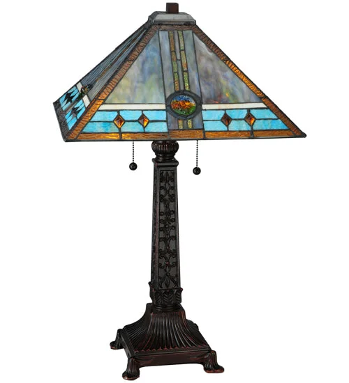 ceramic table lamps with hand painted designs for an artistic touchceramic table lamps with hand painted designs for an artistic touchMeyda Lighting 138776 26"H Mission Rose Table Lamp