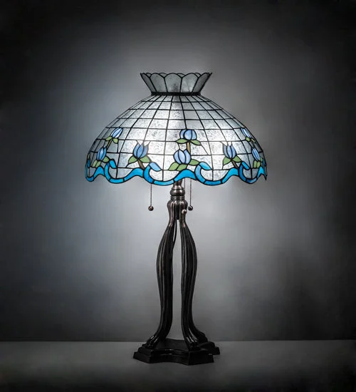 crystal table lamps with dazzling prisms for a glamorous effectcrystal table lamps with dazzling prisms for a glamorous effectMeyda Lighting 140466 31" High Roseborder Table Lamp