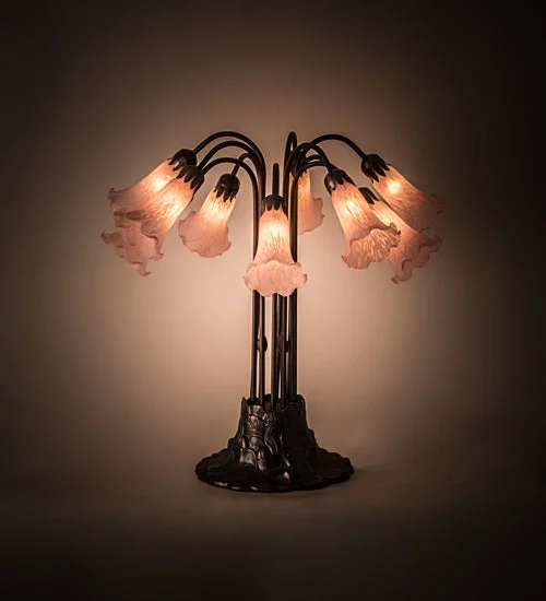 coastal style table lamps with nautical elements for beach housescoastal style table lamps with nautical elements for beach housesMeyda Lighting 14363 24"H Pink Pond Lily 10 LT Table Lamp