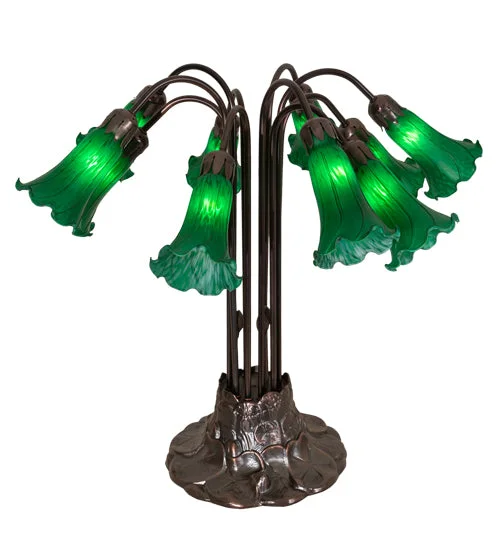 ceramic table lamps with hand painted designs for an artistic touchceramic table lamps with hand painted designs for an artistic touchMeyda Lighting 14382 22"H Green Pond Lily 10 LT Table Lamp