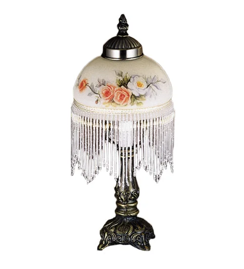 asian inspired table lamps with bamboo accents for a zen atmosphereasian inspired table lamps with bamboo accents for a zen atmosphereMeyda Lighting 21191 8"H Roussillon Rose Bouquet Fringed Mini Table Lamp