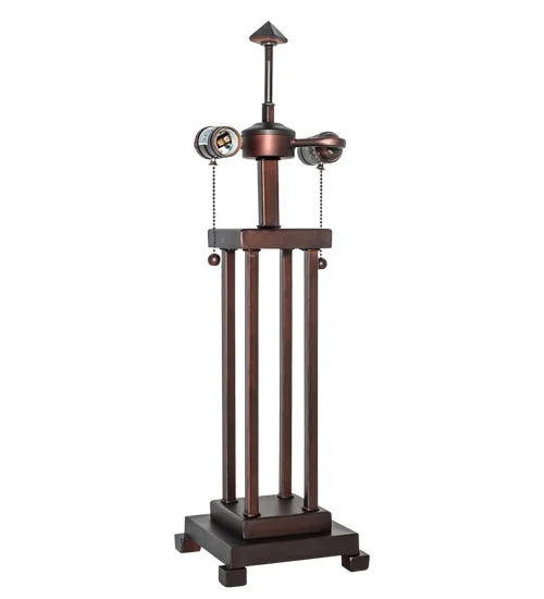 rustic farmhouse table lamps for cozy kitchensrustic farmhouse table lamps for cozy kitchensMeyda Lighting 21617 23" 4 Clmn Oblng Msn Table Lamp Base/2lt"S"