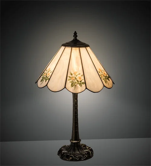 leather table lamps with a distressed texture for a rugged charmleather table lamps with a distressed texture for a rugged charmMeyda Lighting 218835 21" High Roses Table Lamp