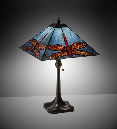 bohemian table lamps with colorful patterns for eclectic bedroomsbohemian table lamps with colorful patterns for eclectic bedroomsMeyda Lighting 219890 20" High Prairie Dragonfly Table Lamp