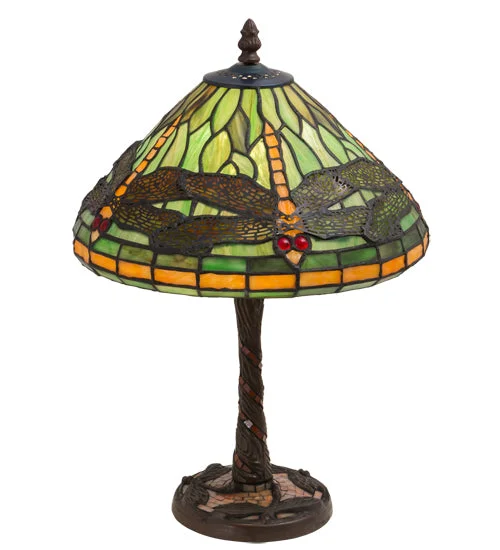 metal table lamps with a matte black finish for a sleek appearancemetal table lamps with a matte black finish for a sleek appearanceMeyda Lighting 220523 17" High Dragonfly W/Twisted Fly Mosaic Base Table Lamp