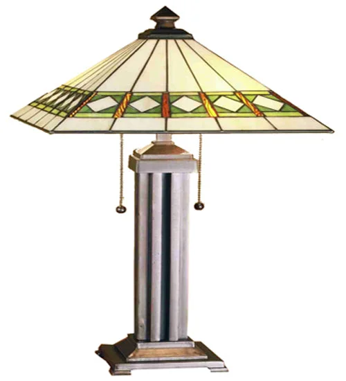 metal table lamps with a matte black finish for a sleek appearancemetal table lamps with a matte black finish for a sleek appearanceMeyda Lighting 38689 24"H Diamond Band Mission Table Lamp