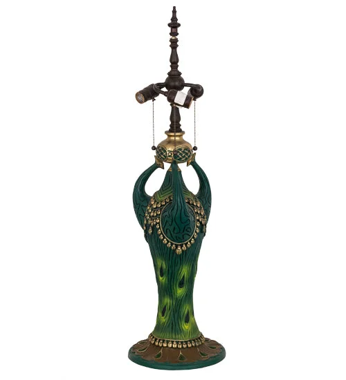 glass table lamps with a frosted surface for soft light diffusionglass table lamps with a frosted surface for soft light diffusionMeyda Lighting 49871 35"H Peacock 3 LT Table Lamp Base