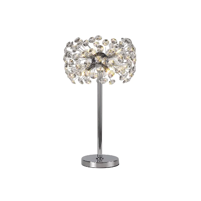 crystal table lamps with dazzling prisms for a glamorous effectcrystal table lamps with dazzling prisms for a glamorous effectNelson Lighting NL82049 Paris 6 Light Table Lamp Polished Chrome Crystal