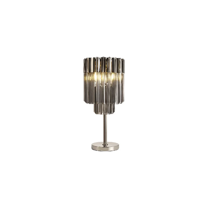 victorian style table lamps with ornate details for traditional homesvictorian style table lamps with ornate details for traditional homesNelson Lighting NL84489 Vienna 3 Light Table Lamp Polished Nickel Smoked