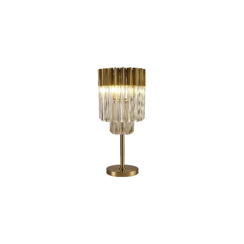 art deco table lamps with geometric shapes for a retro touchart deco table lamps with geometric shapes for a retro touchNelson Lighting NL90059 Vienna 3 Light Table Lamp Brass Cognac