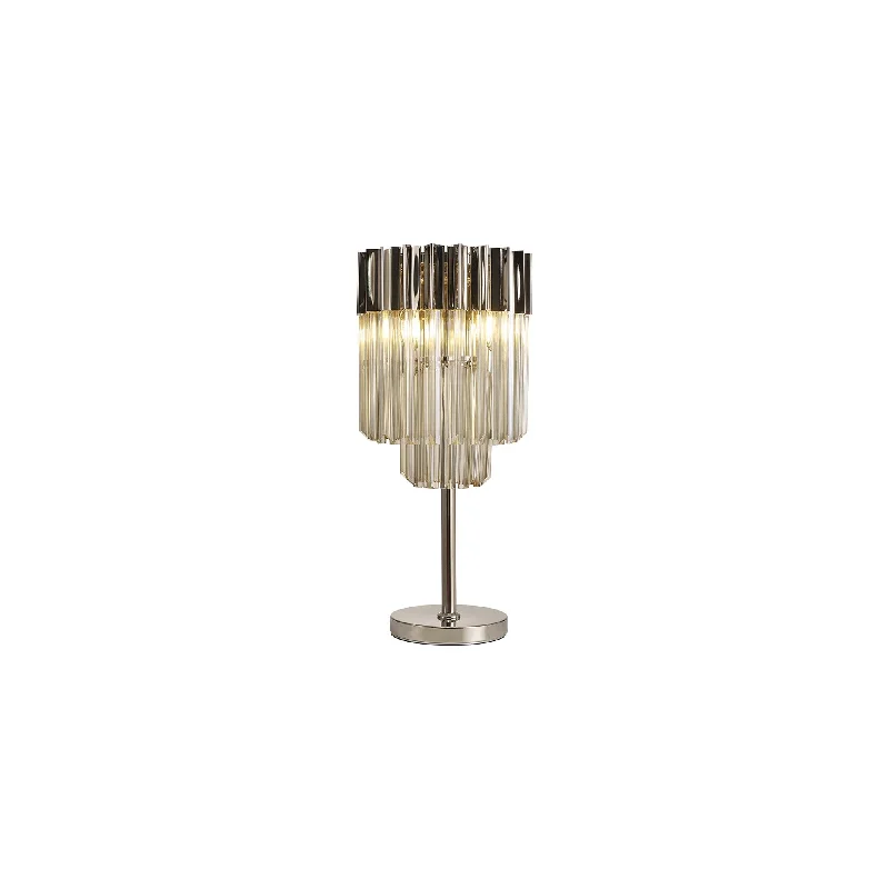 marble table lamps with a luxurious veined pattern for high end decormarble table lamps with a luxurious veined pattern for high end decorNelson Lighting NL90069 Vienna  3 Light Table Lamp Polished Nickel Cognac