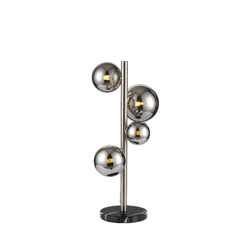 art deco table lamps with geometric shapes for a retro touchart deco table lamps with geometric shapes for a retro touchNelson Lighting NL9065/CH9 Prague 4 Light Table Lamp Satin Nickel Chrome Plated