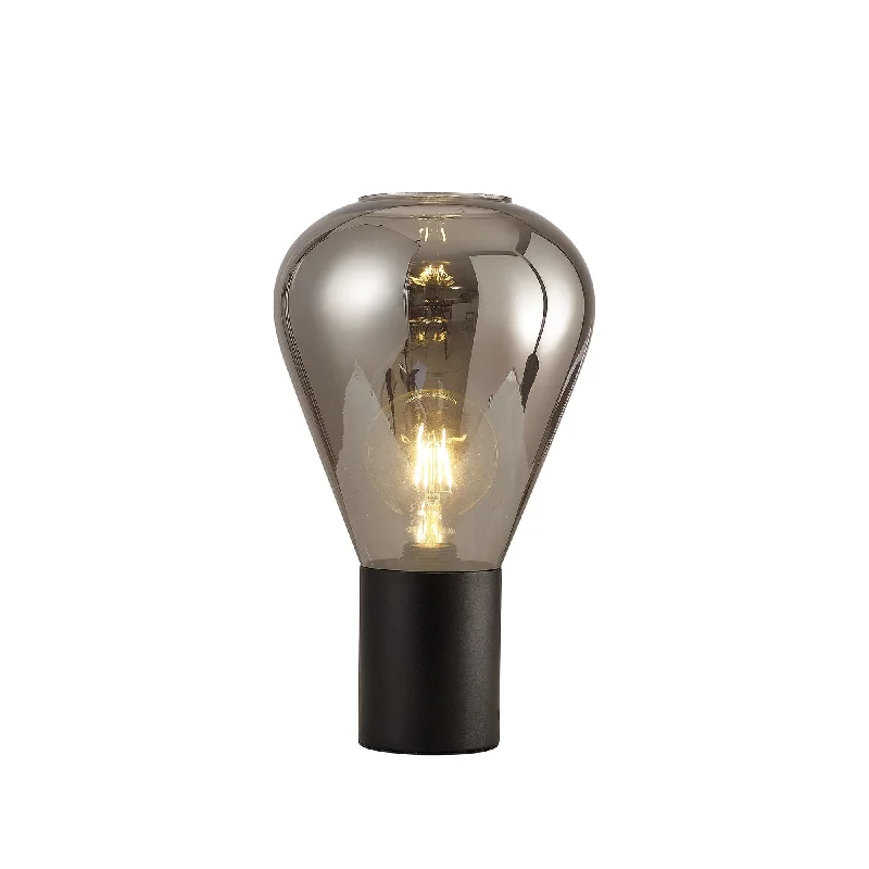 art deco table lamps with geometric shapes for a retro touchart deco table lamps with geometric shapes for a retro touchNelson Lighting NLK11009 Olivia 1 Light Table Lamp Satin Black Smoke Plated