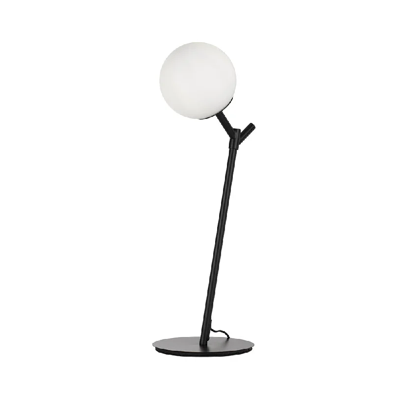 glass table lamps with a frosted surface for soft light diffusionglass table lamps with a frosted surface for soft light diffusionOhh 1 Light Black with Opal Matt Glass Table Lamp