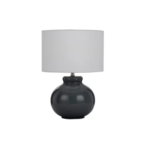fabric table lamps with a linen shade for a relaxed and breathable lookfabric table lamps with a linen shade for a relaxed and breathable lookOlga Grey and White Plain Sphere Base Table Lamp