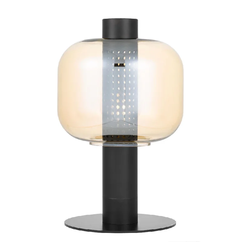 modern minimalist table lamps for contemporary living roomsmodern minimalist table lamps for contemporary living roomsParola Black with Amber Contemporary Table Lamp