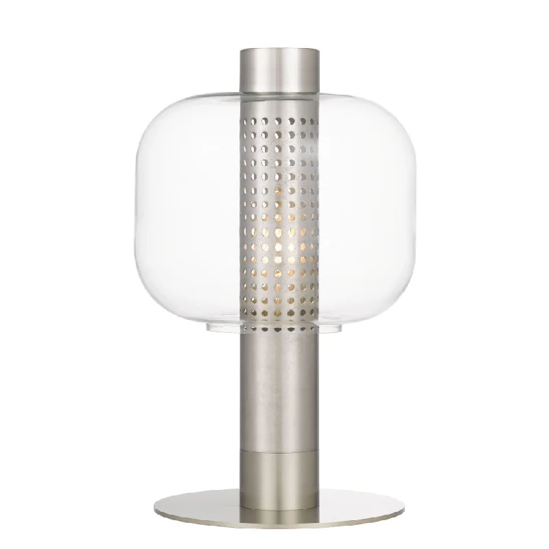 ceramic table lamps with hand painted designs for an artistic touchceramic table lamps with hand painted designs for an artistic touchParola Nickel with Clear Glass Contemporary Table Lamp