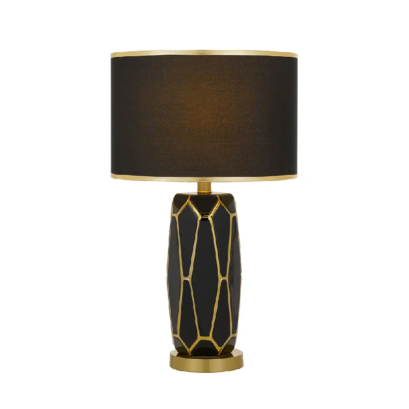 ceramic table lamps with hand painted designs for an artistic touchceramic table lamps with hand painted designs for an artistic touchPastor Black and Gold Ceramic Elegant Table Lamp