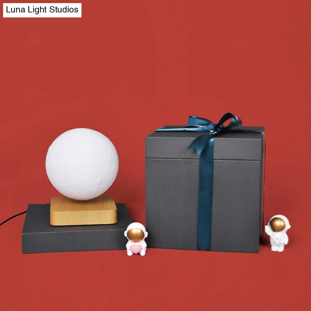 rustic farmhouse table lamps for cozy kitchensrustic farmhouse table lamps for cozy kitchensWhite Plastic Moon LED Nightstand Lamp for Child's Room - Decorative Maglev Table Light