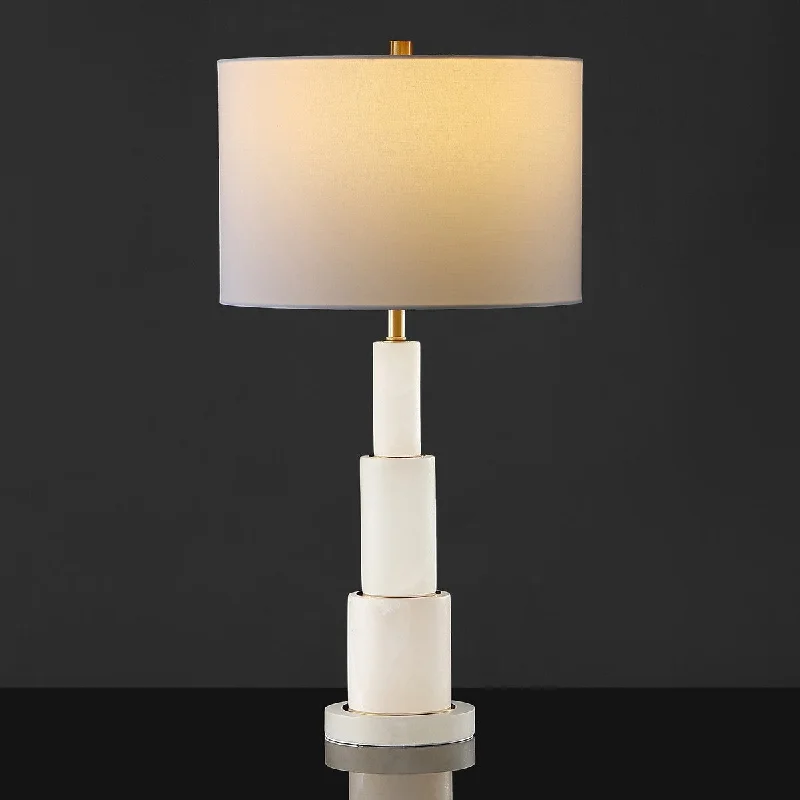 fabric table lamps with a linen shade for a relaxed and breathable lookfabric table lamps with a linen shade for a relaxed and breathable lookSafavieh Gardiner Alabaster Table Lamp