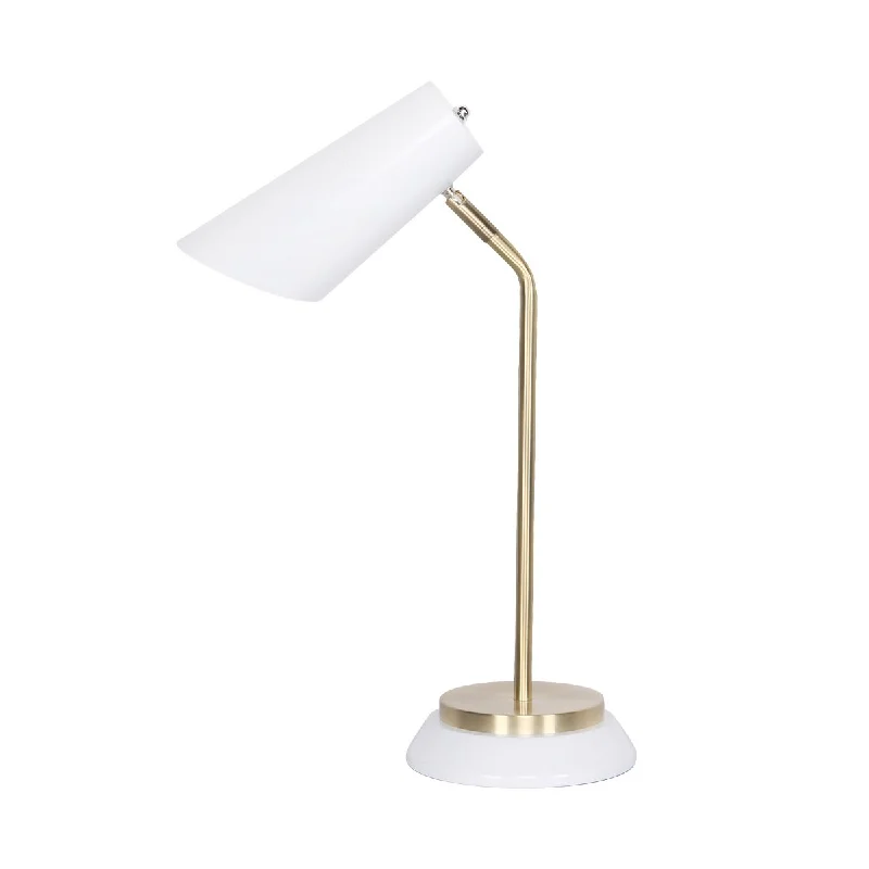 coastal style table lamps with nautical elements for beach housescoastal style table lamps with nautical elements for beach housesSarantino Electric Reading Light Table Lamp Brass Finish - White
