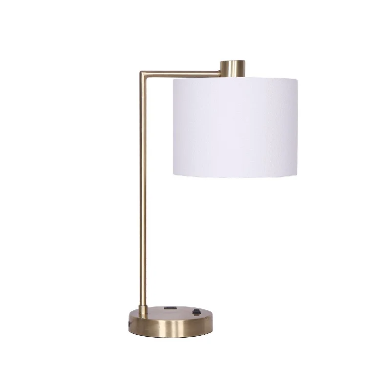 glass table lamps with a frosted surface for soft light diffusionglass table lamps with a frosted surface for soft light diffusionSarantino Metal Task Lamp with USB Charging Port Antique Brass Finish