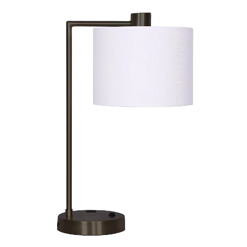 coastal style table lamps with nautical elements for beach housescoastal style table lamps with nautical elements for beach housesSarantino Metal Task Lamp with USB Charging Port Bronze Finish