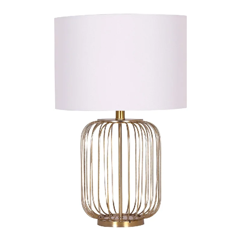 fabric table lamps with a linen shade for a relaxed and breathable lookfabric table lamps with a linen shade for a relaxed and breathable lookSarantino Rose Gold Table Lamp with Linen Drum Shade