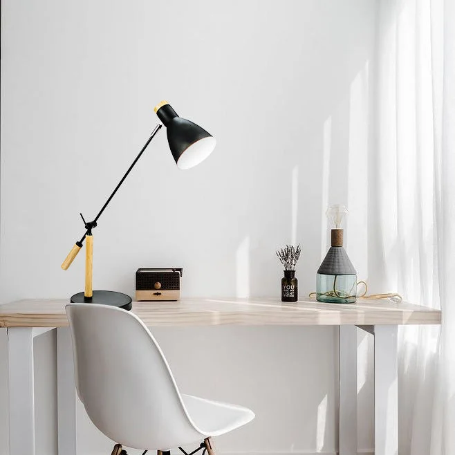 ceramic table lamps with hand painted designs for an artistic touchceramic table lamps with hand painted designs for an artistic touchScandinavian Black and Timber Adjustable Modern Table Lamp