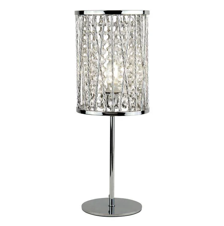 wooden table lamps with natural grain for a warm and organic feelwooden table lamps with natural grain for a warm and organic feelSearchlight Elise 1Lt Table Lamp| Chrome | Crystal Drops